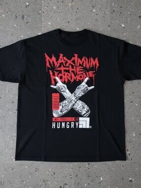 Maximum The Hormone Graphic T-Shirt Black Rock Band Tee Streetwear Unisex